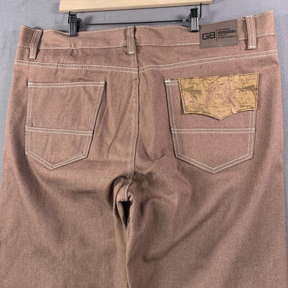 GB Originals Pants Men 44x32 Red Burgundy Relaxed Fit Straight Leg Denim Y2K New